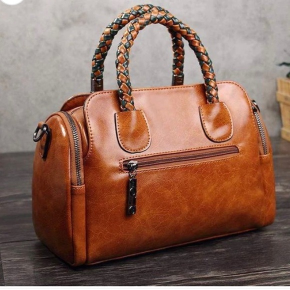 Xidibaoluo Faux Handbags - Xidibaoluo Faux Leather Purse color Brown Bag